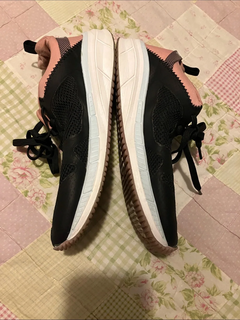 U.S. Polo Assn. Women's Black and Pink Athletic Sneakers - Picture 5 of 7